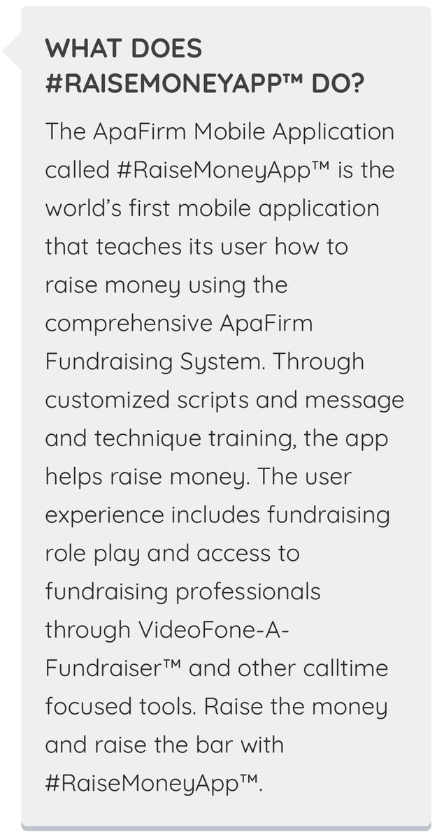 RaiseMoneyApp's tweet photo. Q: What does RaiseMoneyApp™️ do? https://t.co/ZvJE6orc7T