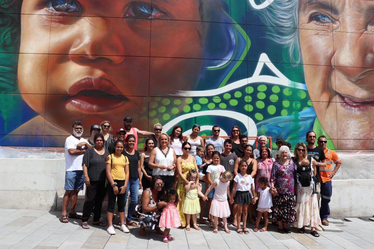 Have you seen the new #Adnate mural yet? This morning I joined with the local Aboriginal community, artist Matt Adnate and <a href="/RevitalisingNCL/">Revitalising Newcastle</a> to celebrate the completion of this amazing art work. 

Well done to <a href="/RevitalisingNCL/">Revitalising Newcastle</a> for commissioning such a powerful piece.