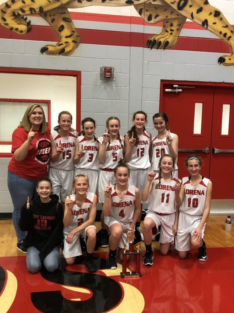 LMSLadyLeps's tweet photo. 3 of 4 CHAMPIONSHIPS in our own @Lorena_Middle girls’ basketball tournament, I’d call that a successful Saturday! Way to go Leopards❤️🐾🏀#LISDFutureFocus #WorkToWin #LeopardNation https://t.co/P0XwDG7nBb