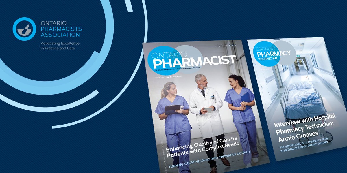 OntPharmacists's tweet photo. The winter issue of the Ontario Pharmacist is out! Read it online: https://t.co/zDjEMlxQ5M
#pharmacy #pharmacist #pharmacytechnician #healthcare #druginformation #mentalhealth #rx #medicationtherapy #medscheck #migraines #antimicrobialstewardship #methadonemaintenance https://t.co/AR7gvTdQJG