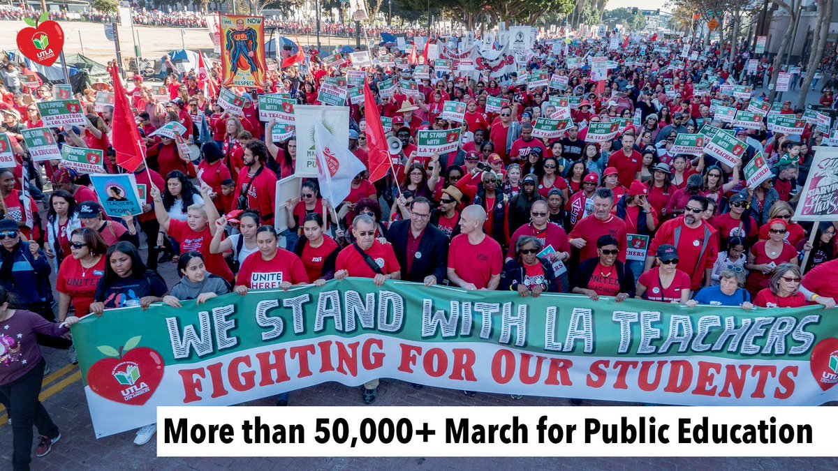 “If we are forced to strike, it will be to defend our schools; but it will also be because we think our kids deserve more, we deserve more, because we dare to have high expectations,” Alex Caputo-Pearl #WeAreLA #March4Ed 
Read More: utla.net/news/more-5000…