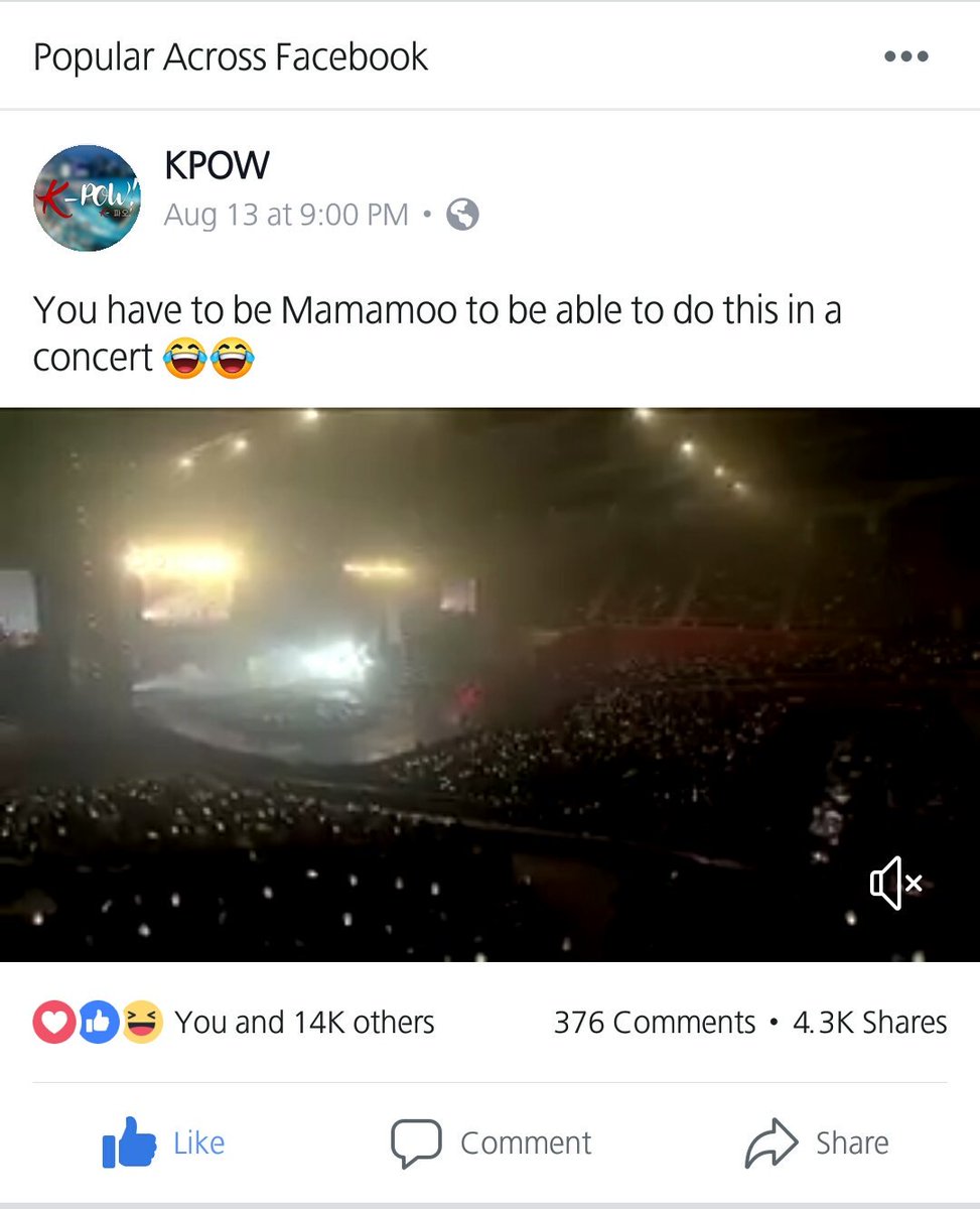 AlexisWithLuv's tweet photo. Even Facebook knows. 😌 Everyone, don't sleep on Mamamoo anymore!!! @RBW_MAMAMOO #MAMAMOO #SleepInTheCar #PopularAcrossFacebook https://t.co/t16DHnpUW7