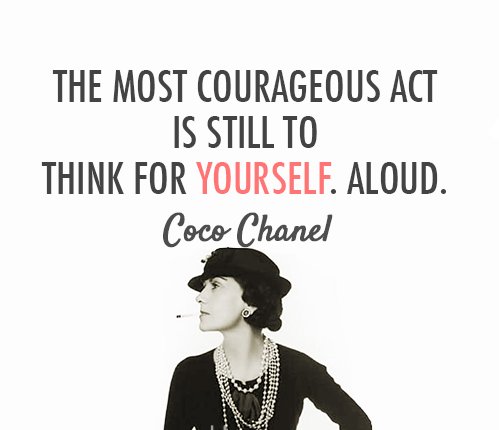 GordonTredgold's tweet photo. Coco Chanel.- ( French fashion designer) Leaders #quote
https://t.co/faovPpbmQj https://t.co/2KrsX05kga