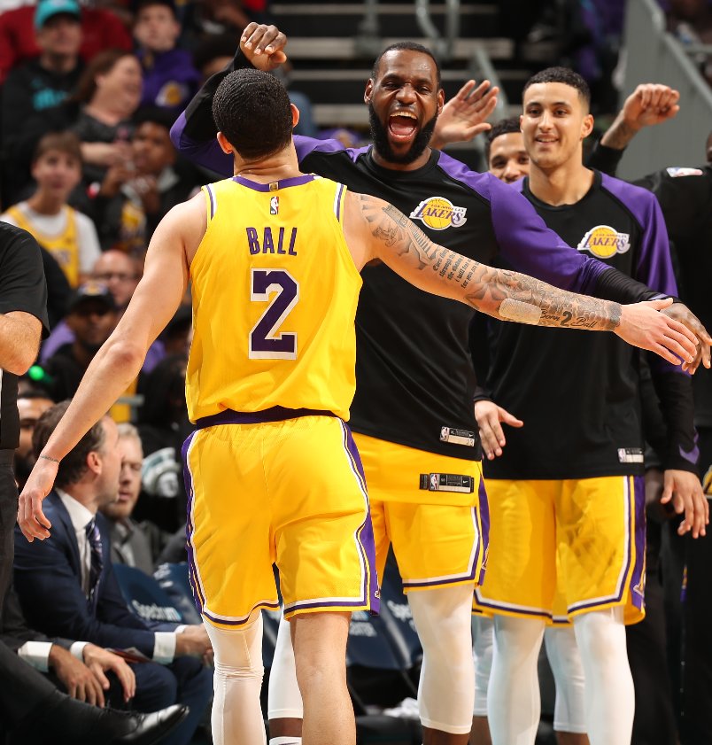 nbastats's tweet photo. LeBron James (24/12/11) and Lonzo Ball (16/10/10) become the first teammates since Jason Kidd &amp; Vince Carter (2007) to record triple-doubles in the same game! https://t.co/fn7RJbsKRc