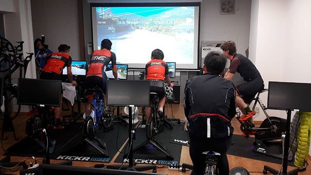 cittecgalibier's tweet photo. Morning session at CITTEC with Damiano Cunego. 
Very motivated riders getting the best of Damiano.
#hillclimbjp #cittec #indoorcycling #cycling #cyclingjp #tokyocycling #fulgaz https://t.co/FoHIMAaVEx https://t.co/yrNIa88awg