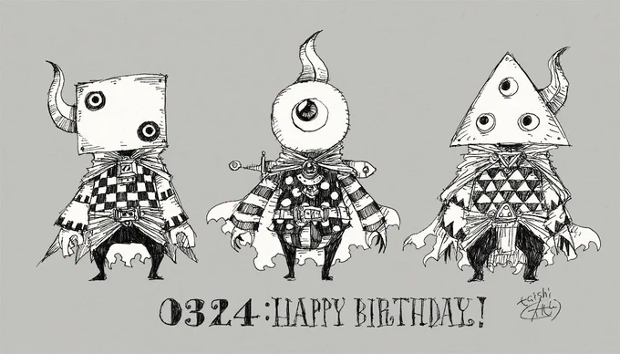 毎日誰かの誕生日。3/24生まれの方、お誕生日おめでとうございます。
「0324 : 丸三角四角」
3月24日生まれの方に届くと嬉しいです。
#誕生日 #3月24日 #HappyBirthday #イラスト #絵 #ボールペン画 