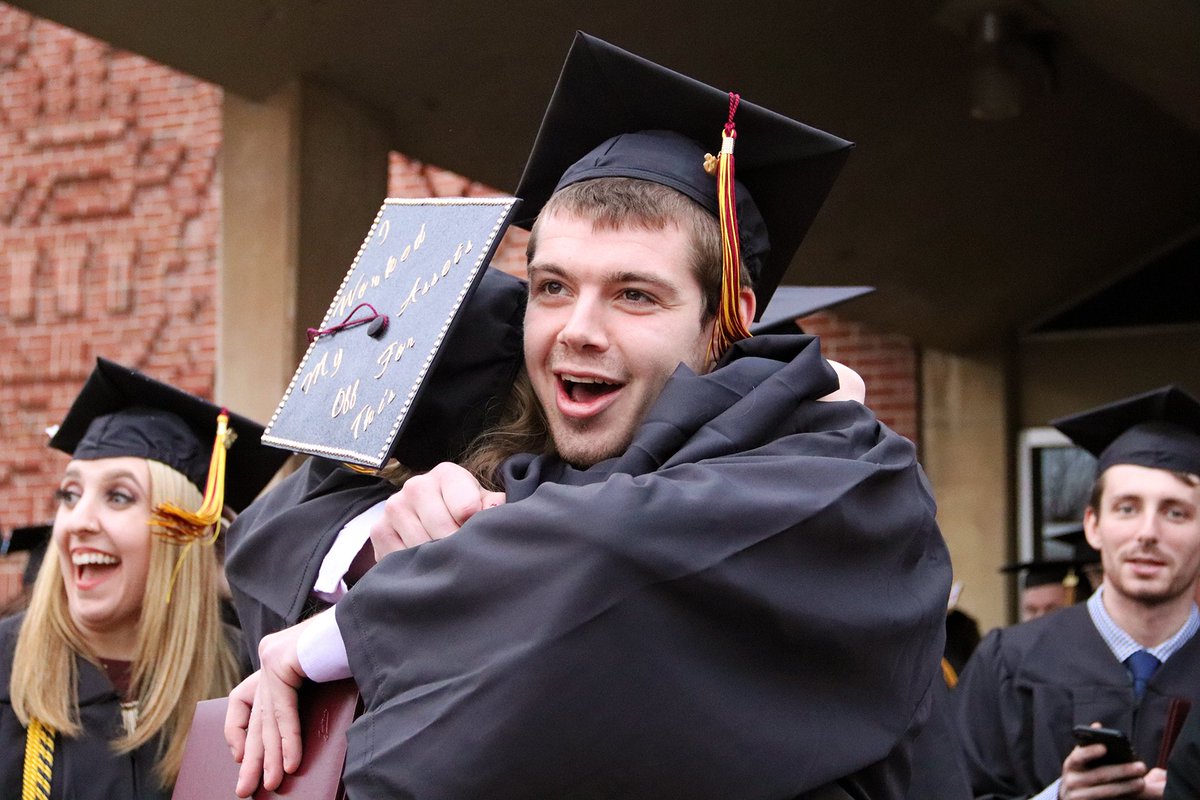BloomsburgU's tweet photo. "Because you had grit. You said I'm not going to let that class stand in my way. You persevered. You said I'm not going to be defeated. And you weren't. You made it here. Today!" β Loren Selznick, Ph.D. πππΎ #BUClass2018 #HuskyPride π·: https://t.co/B9TtbJKWrU https://t.co/nMfHNiTqXU