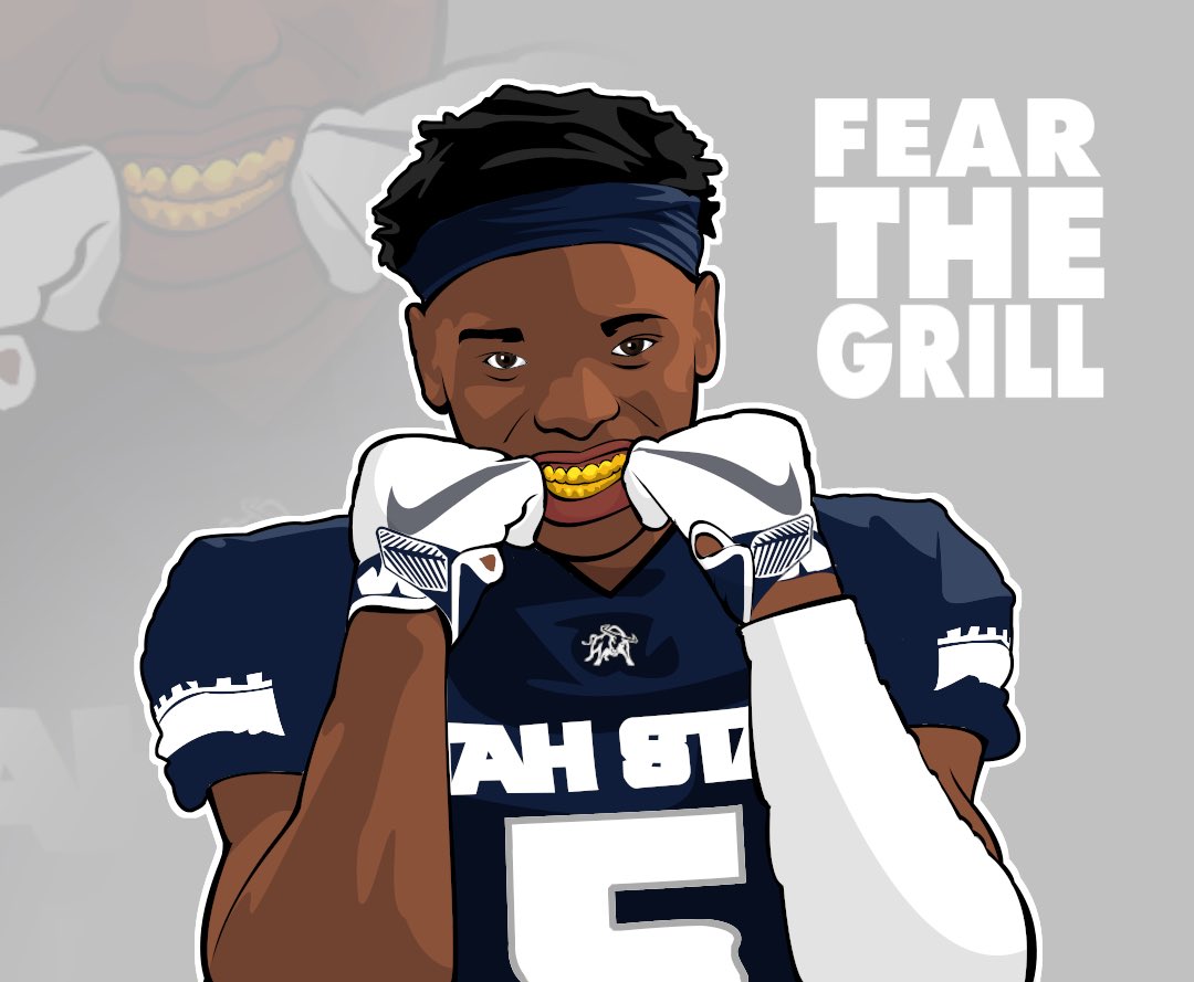 <a href="/DTRAINN5/">Darwin thompson</a> becomes the 1st RB at USU to rush for over 1k yards on the season since 2013. #fearthegrill