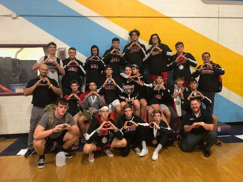 Great weekend of wrestling in San Diego at the El Cajon Tournament against some of the top teams from WA, OR, AZ and CA.  Liberty finished 3rd with 7 placewinners and 3 finalists!  #ReddotNation #Oneteam