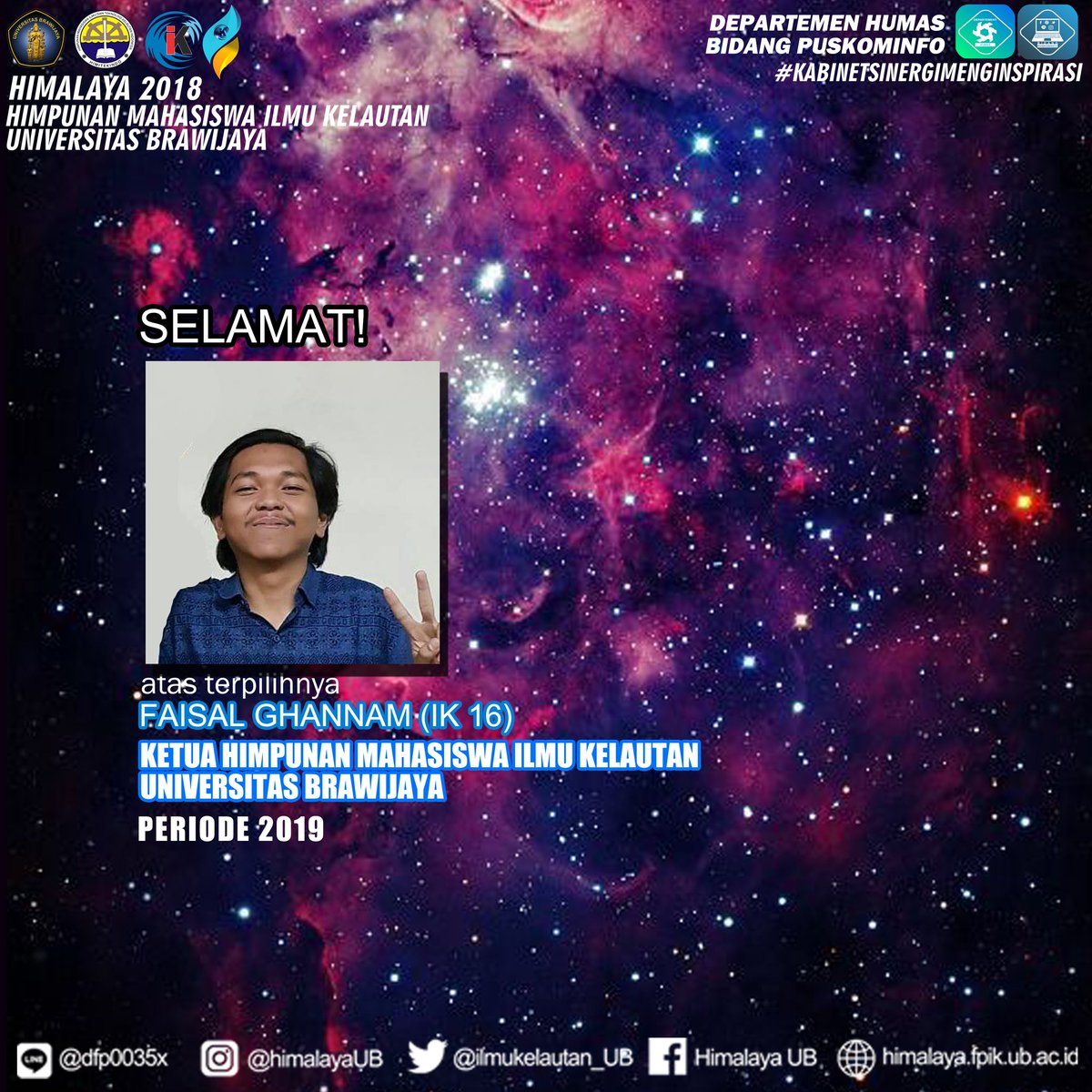 Selamat kepada Faishal Ghannam (IK 16) yang terpilih sebagai Ketua himalaya periode 2018/2019, semoga dpt mengemban amanah dengan baik!