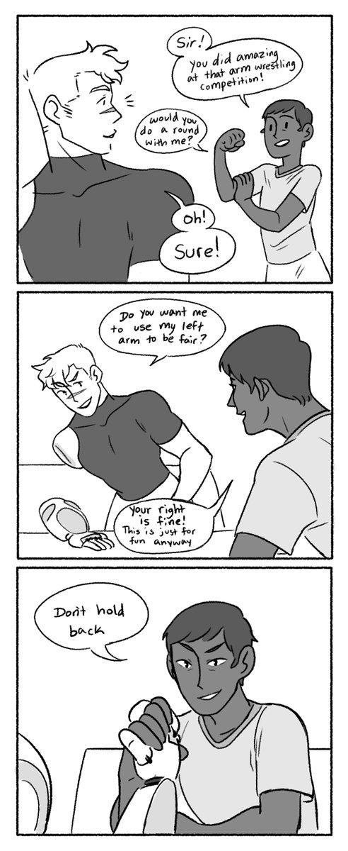 gomuboo's tweet photo. I love the arm wrestling scene and I love Curtis #VLD #shiroxcurtis https://t.co/Q3cVsW2KSJ
