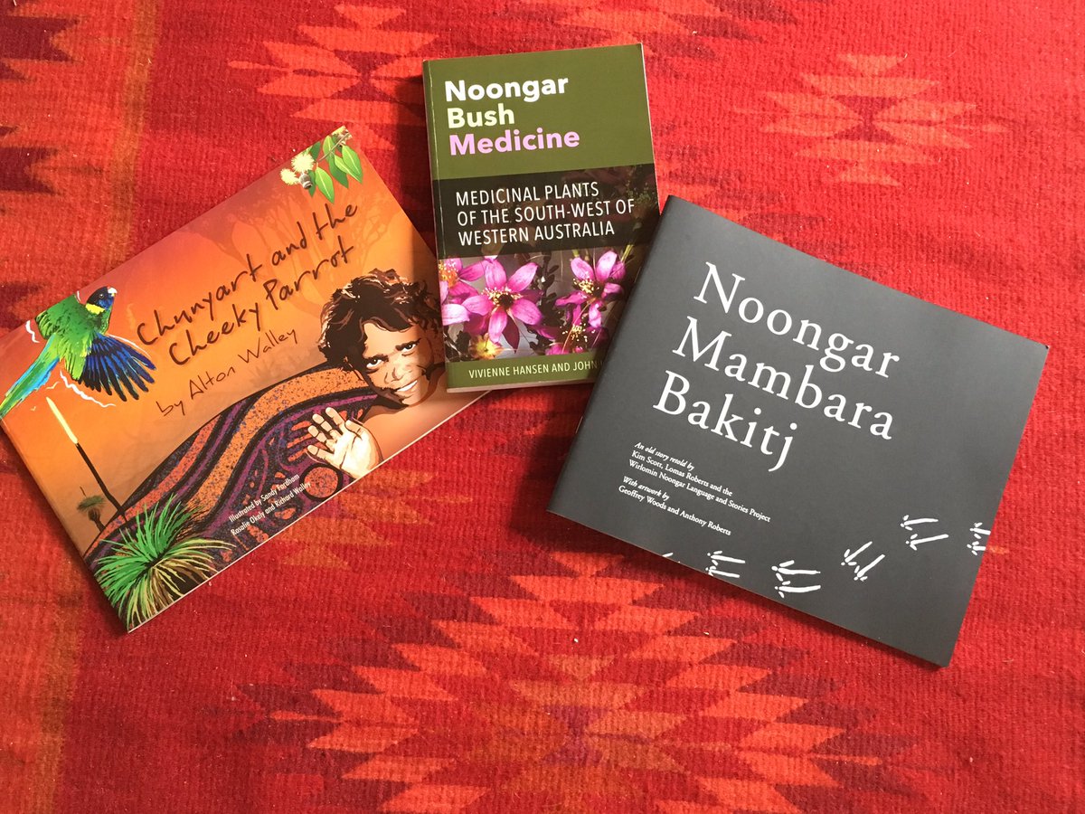 lis_mclellan's tweet photo. Happiness is .... some beautiful new books to read and help me learn some #NoongarLanguage. Need to find some #YamatjiLanguage books too. https://t.co/ZLR1W6Oija