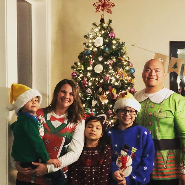 We actually got a picture together! Merry Christmas y’all!
.
.
.
#christmas #holidays #familypic #uglysweater #uglyshirt #elf #buddytheelf #cmas #xmas #family #party #holidays #seasonsgreetings #happy #cheese #dressup #smile #instafamily #iphone #saturda… ift.tt/2EzhD6L