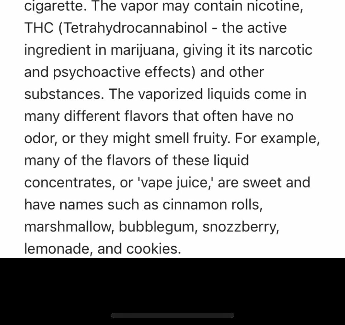 Homer790's tweet photo. @gself44 Mr. Self, my daughter Marcie went to Madison Ridgeland Academy a few years ago. I saw your letter about "juuling" . I think my daughter has been vaping with marijuana. I can tell her psychoactive effects are off like you said. I thought I've been smelling snozberry too.. https://t.co/7GM38eCzG9
