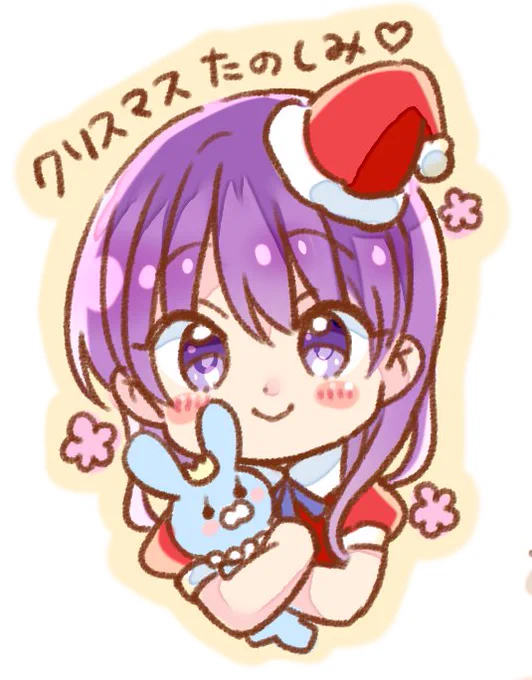 喜怒哀楽クリスマスるっきー描いたので、クリスマスまでのアイコンやスタンプ代わりや、いろいろに、よかったらお使いくださひ? #こみっくがーるず #クリスマス #色川琉姫 