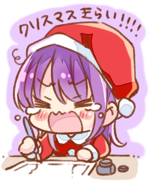 喜怒哀楽クリスマスるっきー描いたので、クリスマスまでのアイコンやスタンプ代わりや、いろいろに、よかったらお使いくださひ? #こみっくがーるず #クリスマス #色川琉姫 