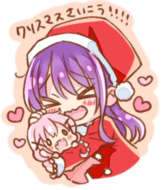 喜怒哀楽クリスマスるっきー描いたので、クリスマスまでのアイコンやスタンプ代わりや、いろいろに、よかったらお使いくださひ? #こみっくがーるず #クリスマス #色川琉姫 