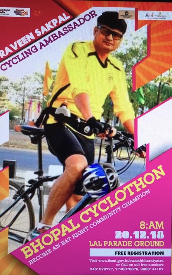vivekshrotriya's tweet photo. Swasth bharat yatra #bhopal cyclothon 20 December https://t.co/1c7guuLdZb