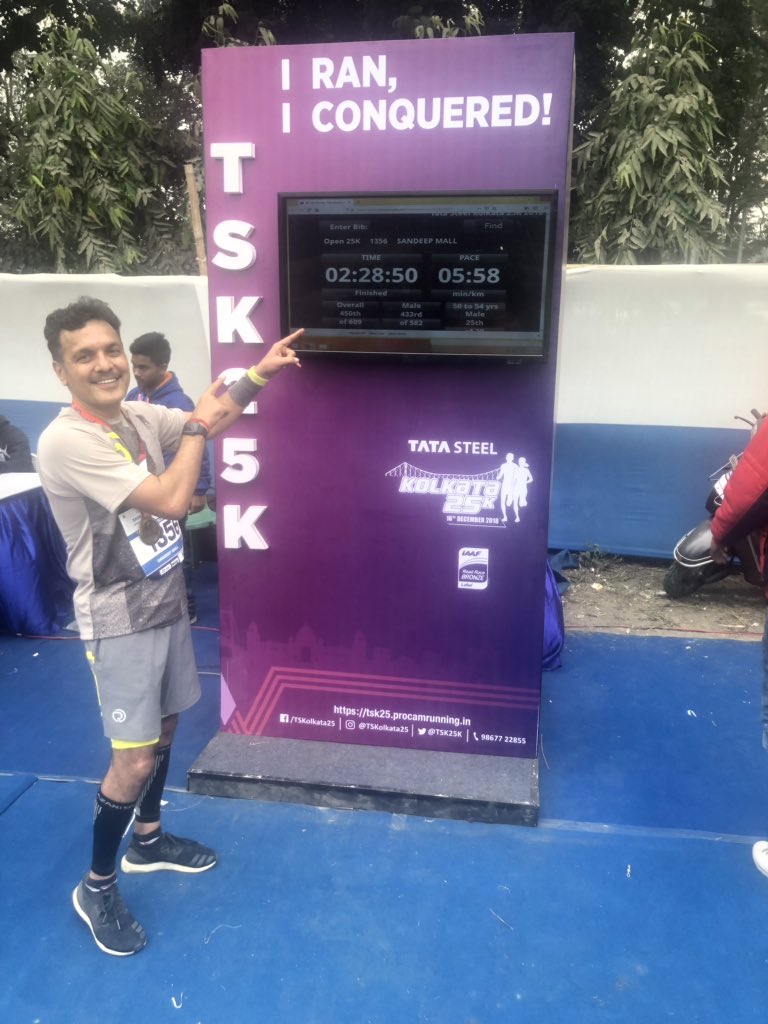 SandeepMall's tweet photo. Another one conquered and sub 6 min #tsk25 @TSK25K #runner https://t.co/Si4vKTWTZz