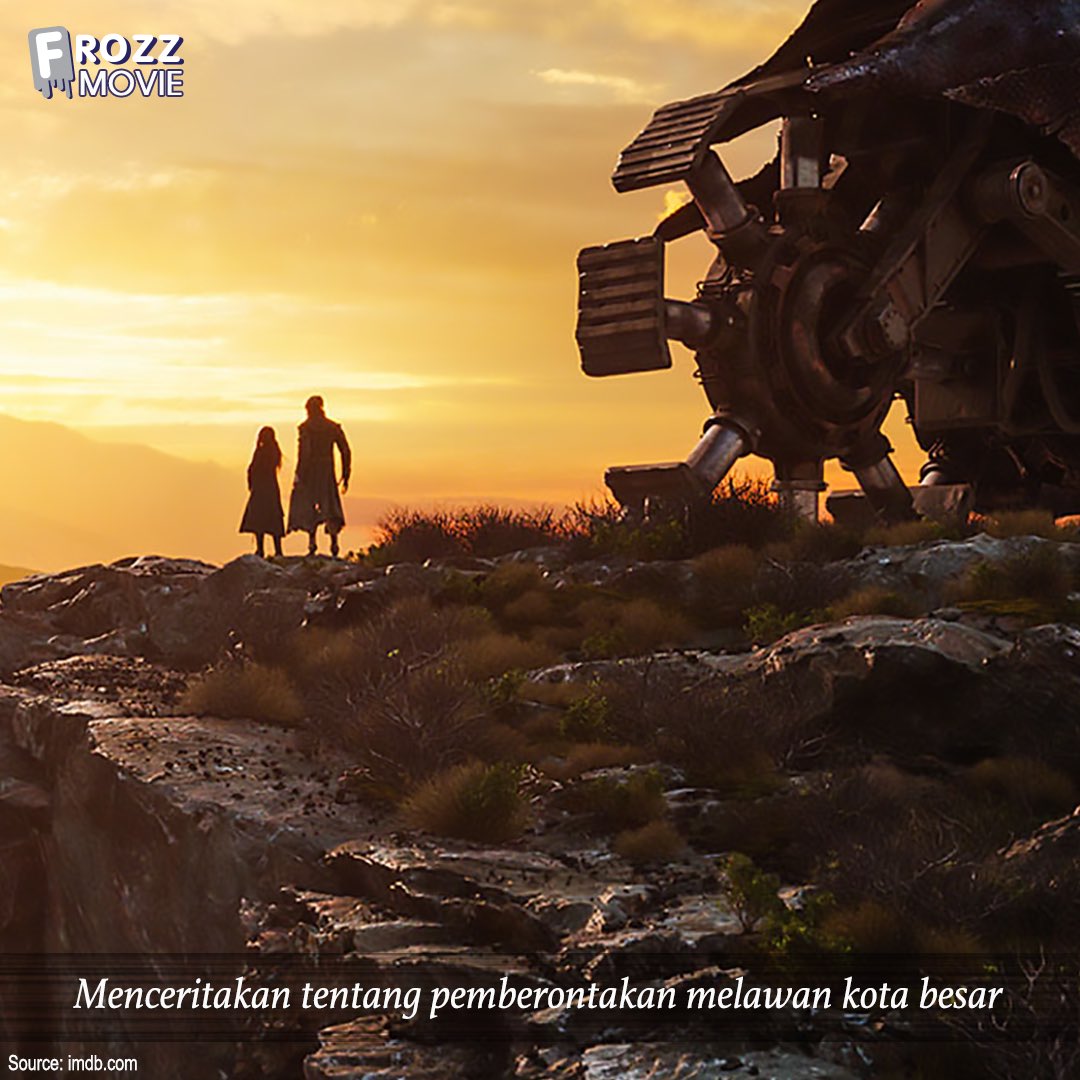 frozzaholics's tweet photo. Mortal Engines menceritakan tentang pemberontakan melawan kota besar yang digerakkan dengan mesin. Pemberontakan dipimpin oleh seorang wanita misterius bernama Hester Shaw. Penasaran dengan jalan ceritanya, Frozzaholics? #Frozz #Frozzaholics #DingininAja #PermenDinginMenyegarkan https://t.co/VewEzytexT