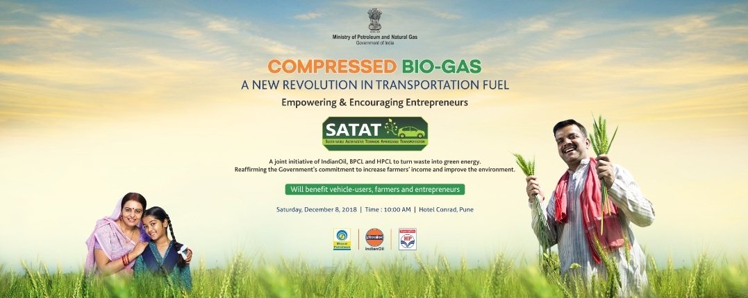 Sustainable Alternative Towards Affordable Transportation (SATAT) initiative holds great promise for efficient municipal solid waste management and tackling the problem of polluted urban air due to farm stubble-burning and carbon emissions. #SATAT