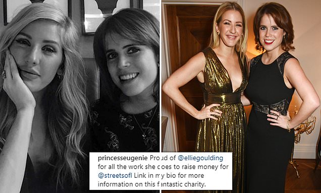 Daily Mail Femail (@Femail) on Twitter photo 2018-12-16 09:50:03 Princess Eugenie shares rare off-duty snap of her alongside pal Ellie Goulding as she praises the singers charity work dailym.ai/2CeXAYC Princess Eugenie shares rare off-duty snap of her alongside pal Ellie Goulding as she praises the singers charity work dailym.ai/2CeXAYC