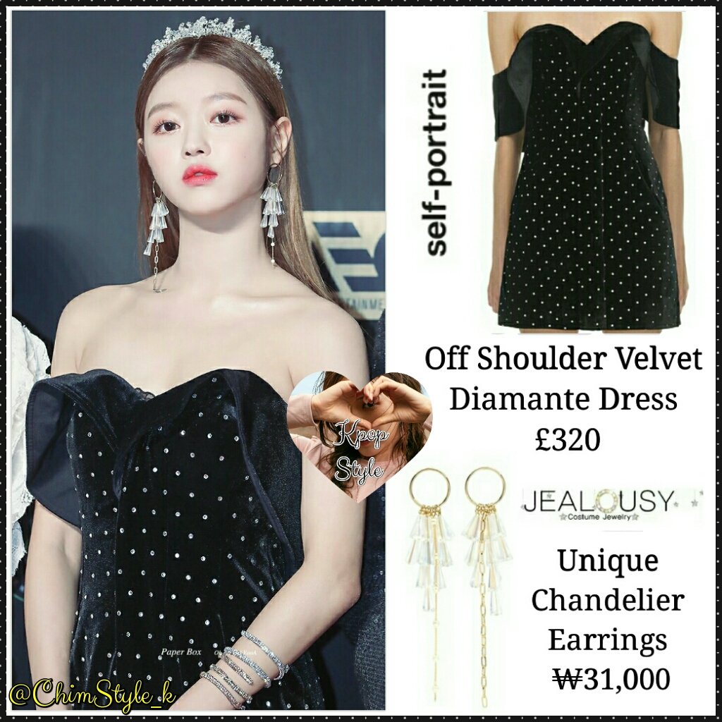 self portrait off shoulder velvet dress