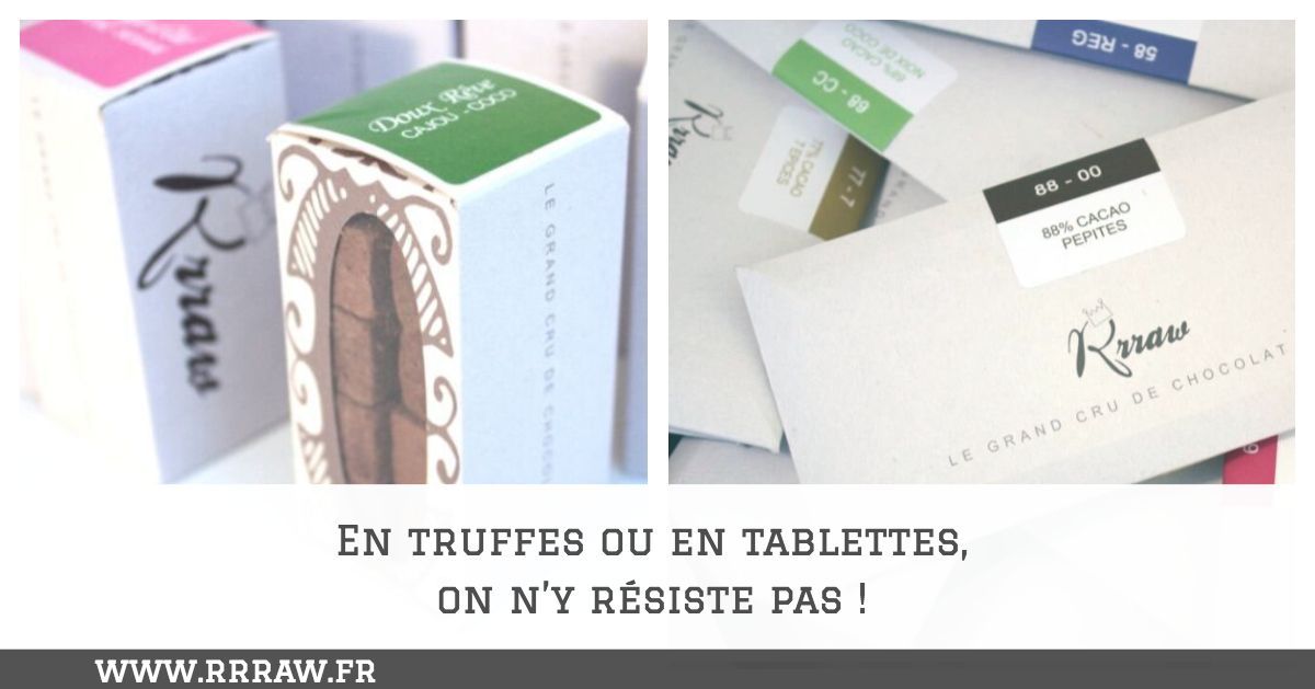En truffes ou en tablettes, on n'y résiste pas 😉
#rawfood #chocolat #chocolatparis