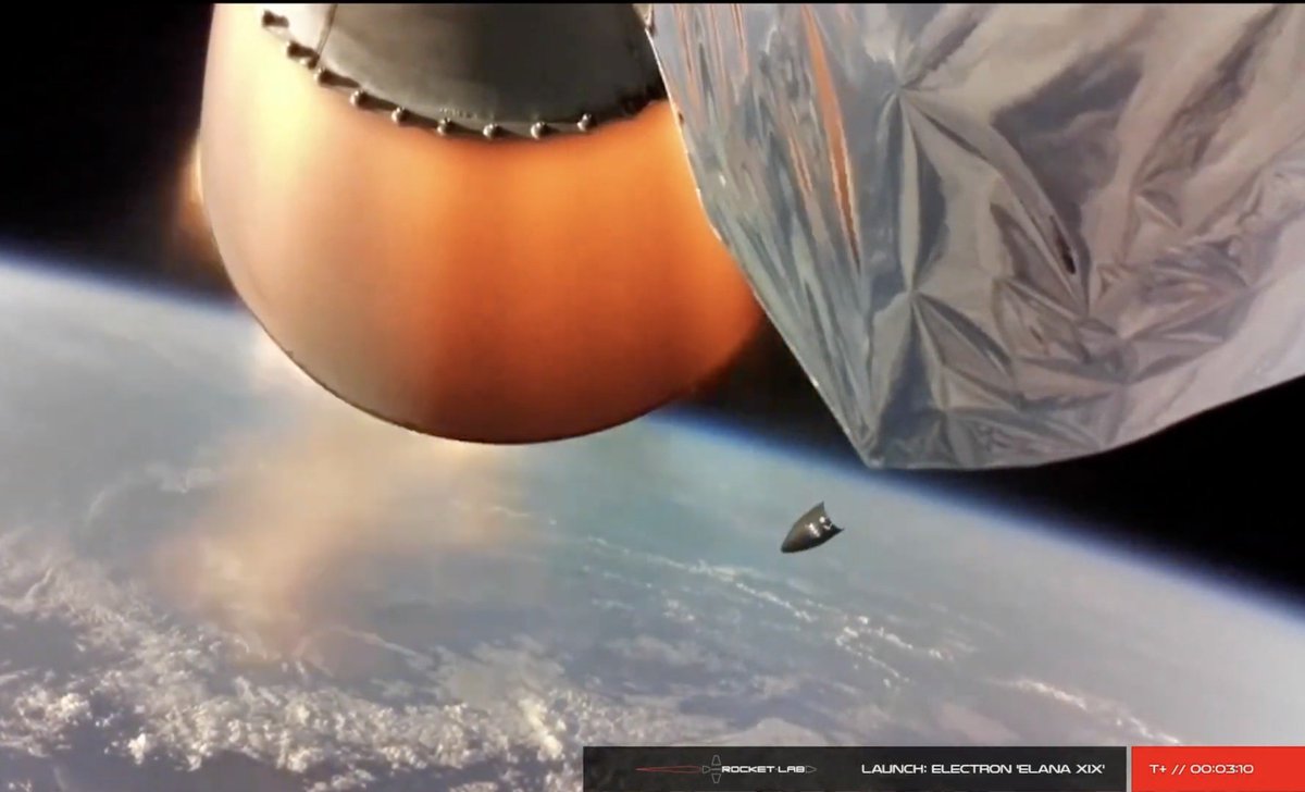 kiwispace's tweet image. #ELaNa19 Faring deployed @RocketLab #ThisOnesForPickering