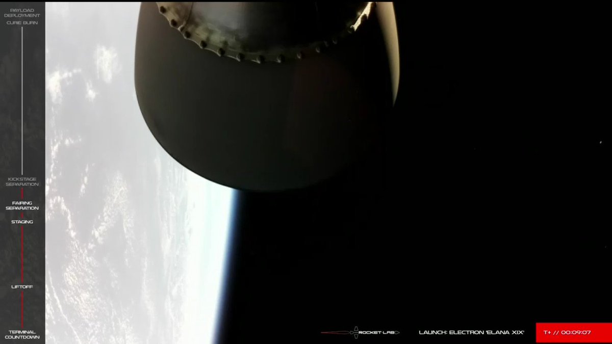 j5mc_org's tweet image. Electron Second Stage cruises over the South Pacific! @RocketLab #ThisOnesForPickering