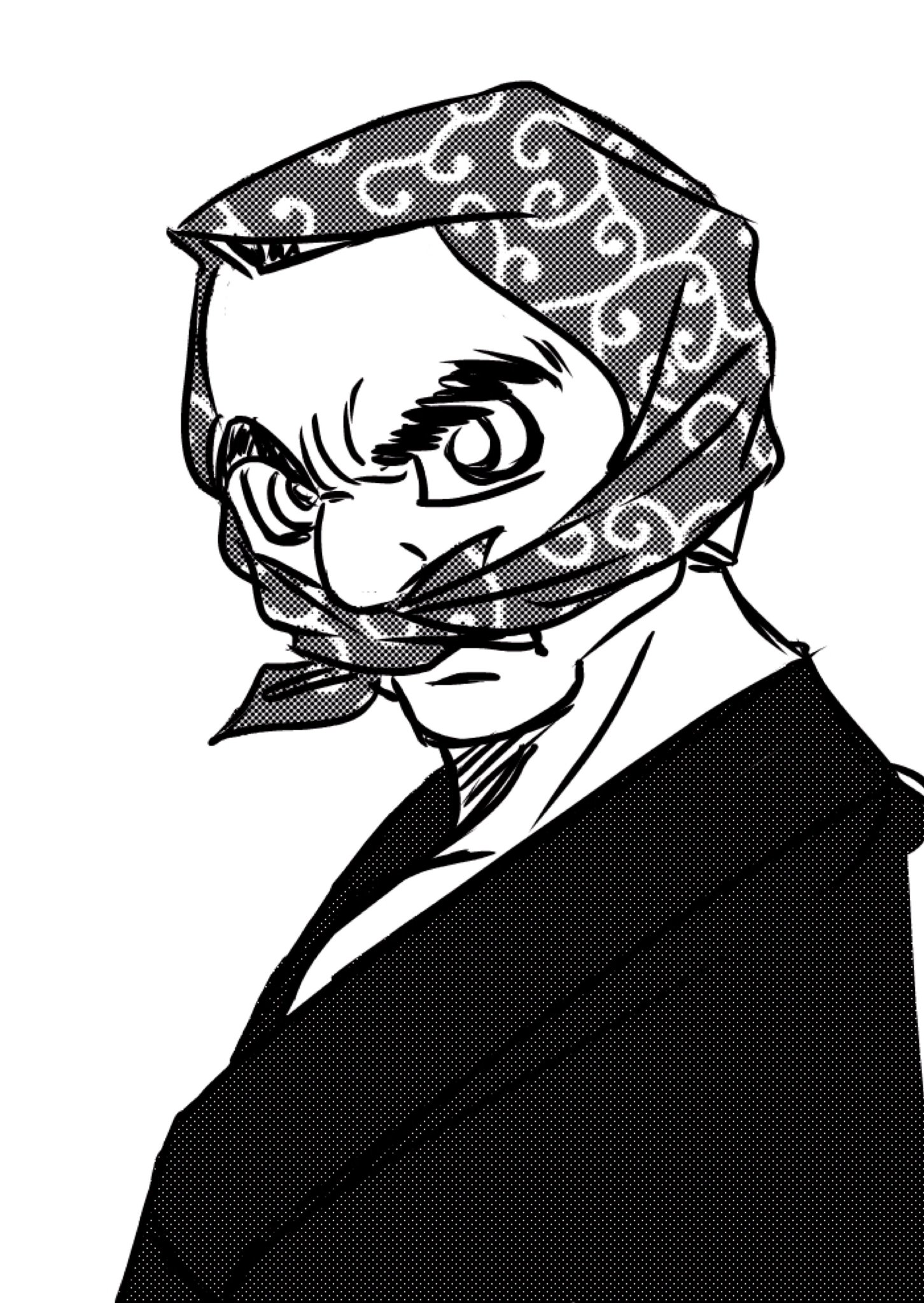 とにぃ なぜ泥棒のほっかむりは唐草模様と相場が決まっているのか イラスト