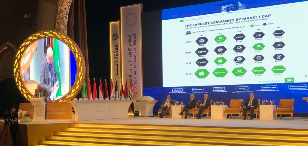 DECsummit2018's tweet photo. The first edition of Arab Digital Economy Conference held in #AbuDhabi has just begun, with a panel discussion about Digital Economy in the Arab world status & the way forward! #Arab_World #Economic_Unity #DECSummit https://t.co/1o7hwz34PQ