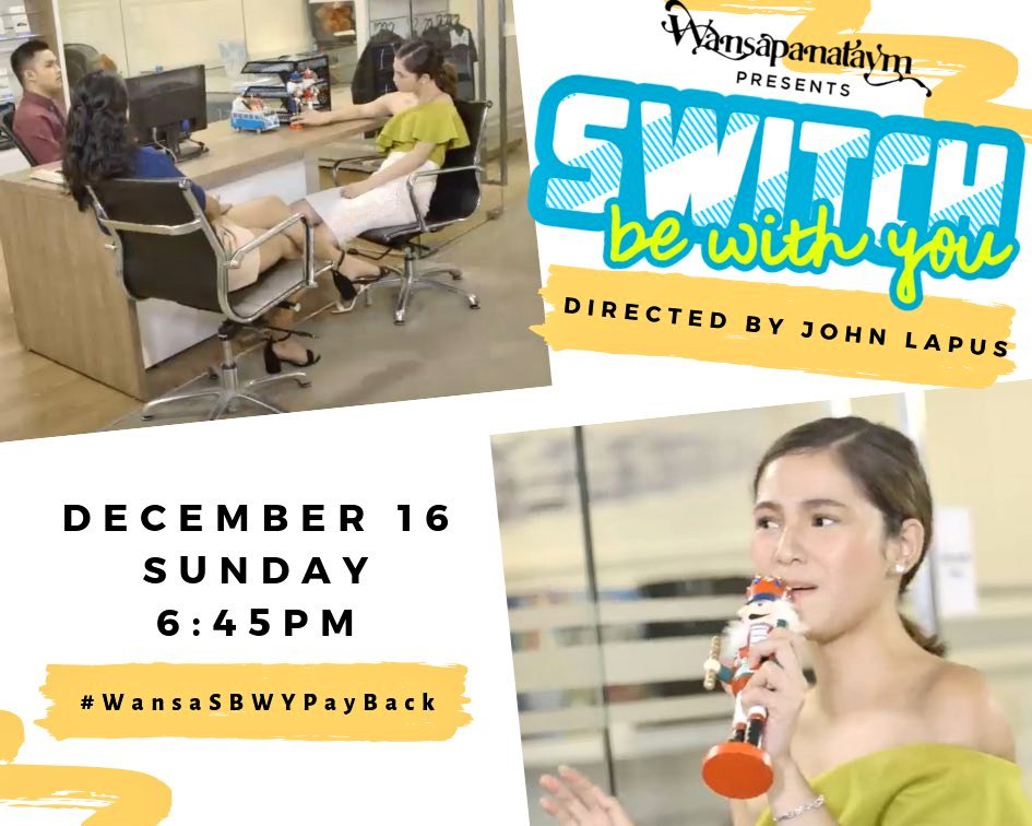 _thebjshow's tweet photo. Upeng and Pia is up for another challenge! Catch it later on Wansapantaym Presents: Switch Be With You, 6:45PM. #WansaSBWYPayBack https://t.co/83rXjc6W6f
