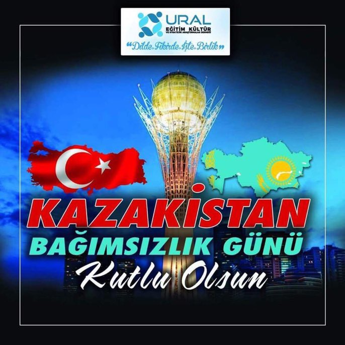 Kazakistan’ın bağımsızlık günü kutlu olsun. 🇰🇿 #Kazakistan #Kazakhistan #Ursad