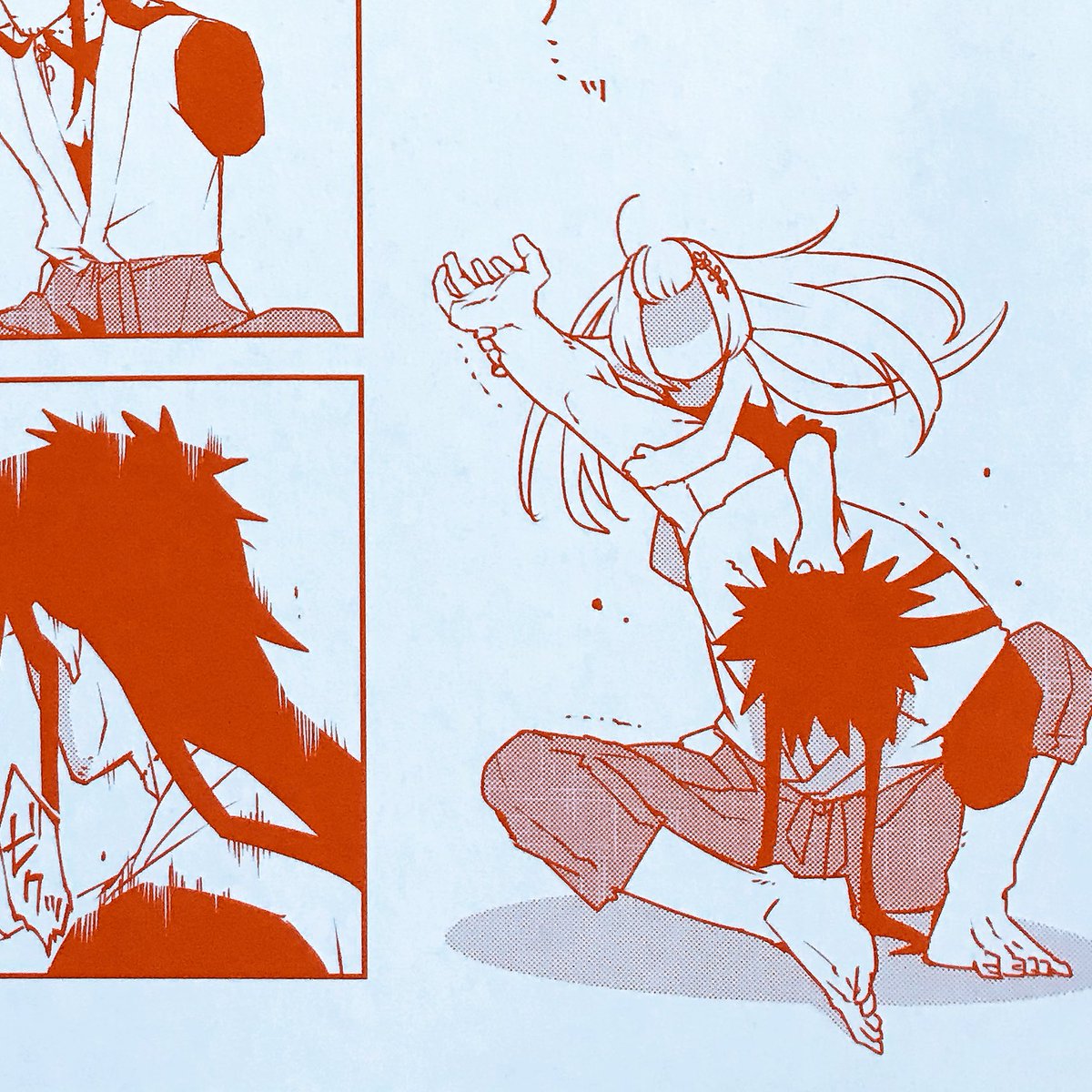 1、2話は是非めくりの見開きで見てほしいな〜と思います。目だけのシーンとか👁 カバー下やおまけは箸休め的に楽しんでいただけると嬉しいです(笑) 