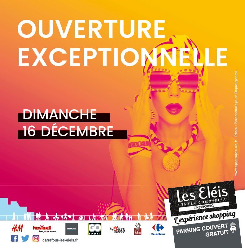les_eleis's tweet photo. ***OUVERT***
Votre centre commercial #LesEleis vous accueille aujourd’hui dimanche !
> Hypermarché 8h30 à 19h
> Galerie 10h à 18h
#bienvenue aux #Eleis et venez fêter #Noël avec nous ...🎁🎅🎄 https://t.co/XSmcOLFKXS