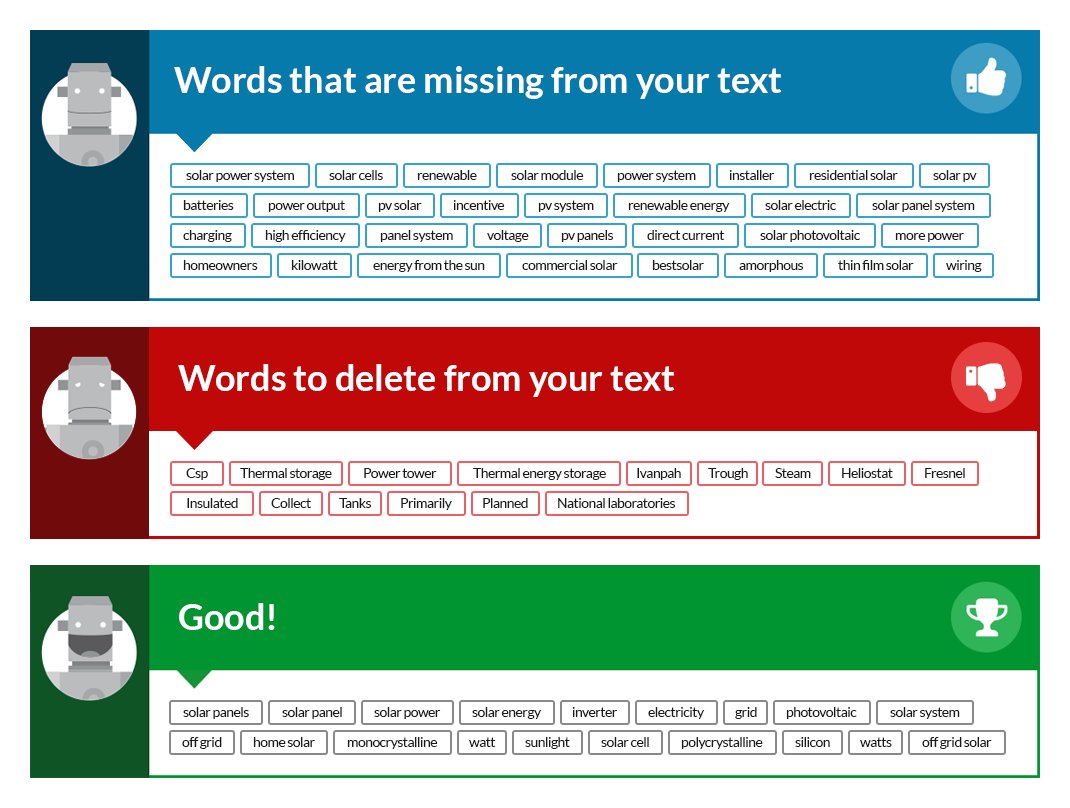 jachaudhry's tweet photo. #TextOptimizer is probably the most interesting tool for #keywords It will look at #Google search result page, extract search snippets and apply semantic analysis to ...

#SearchEngineOptimization 
#DigitalMarketing 
#OnlineBusiness 

https://t.co/SbzpGIYGi4 https://t.co/NT4S6Rz3wx