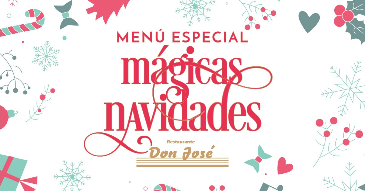 RestDonJose's tweet photo. Si vienes a las🎄#MagicasNavidadesTorrejon no te pierdas nuestro menú especial. Arroz con bogavante, solomillo ibérico y milohoja rellena de nata. 

Y además ¡NIÑOS GRATIS! consulta las condiciones en nuestra web.
▶https://t.co/PVo6rc30hd https://t.co/0CW8lUiCPb