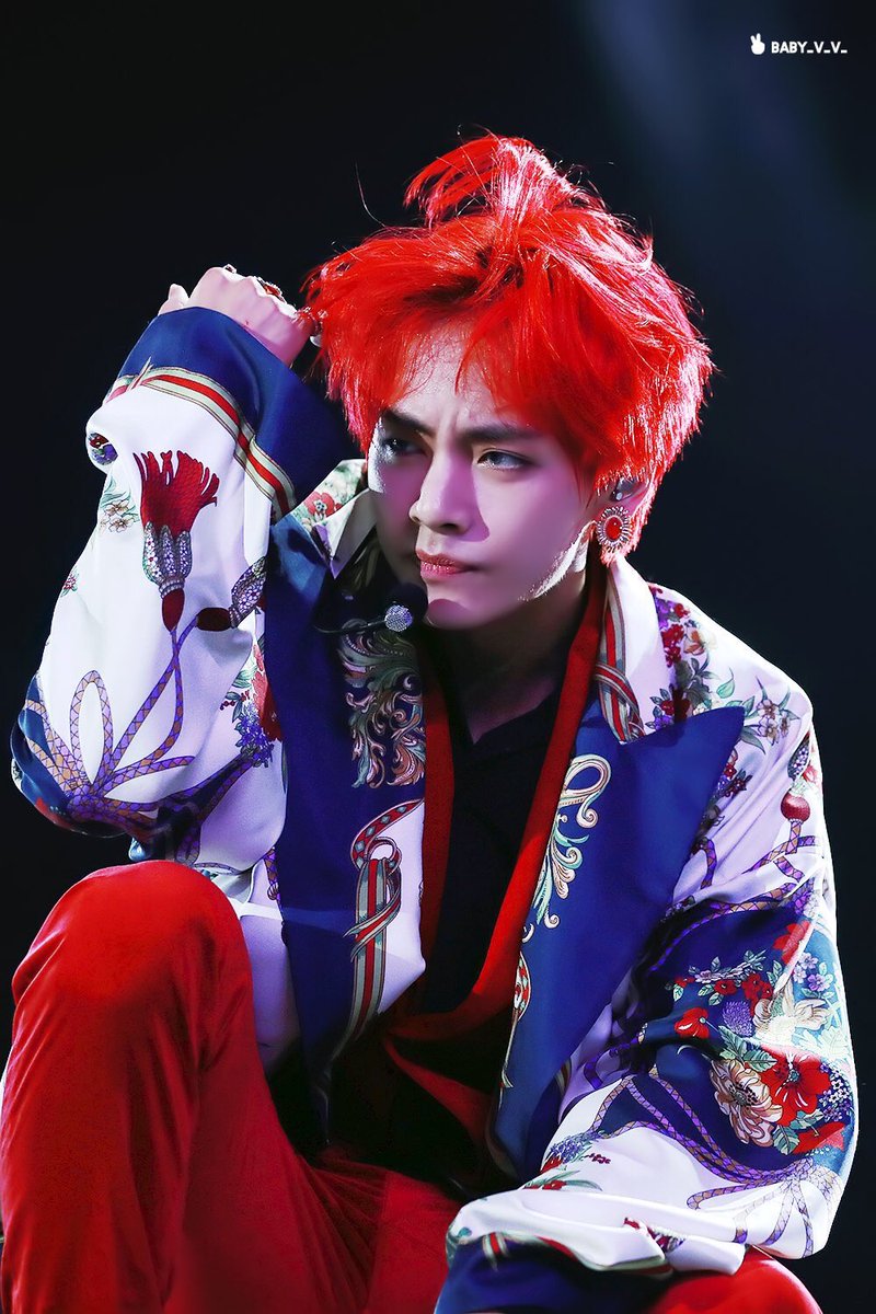 Taehyung Png And Bts Png Image - Bts V Red Hair, Transparent Png ,  Transparent Png Image - PNGitem