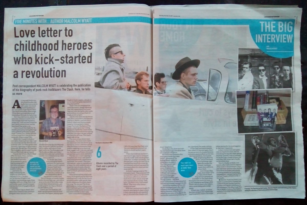 writewyattuk's tweet photo. Saturday's @leponline included a great 2-page feature on my @ThisBooks Guide to #TheClash Out in the big bookshops and available online right now. https://t.co/dL6KmvDIGI