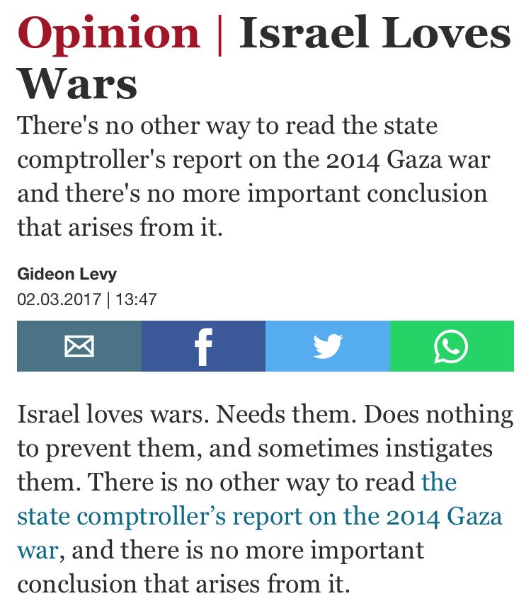 This “Gideon Levy is an antisemite” thread should have started with the Warmongering Jew: