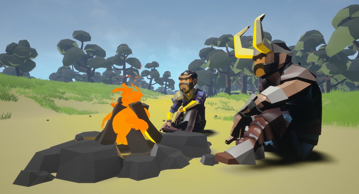 VinceBorgmann's tweet photo. just chilling before the adventure begins. #gamedev #UnrealEngine #lowpoly #screenshotsaturday https://t.co/s5WRYqADLn