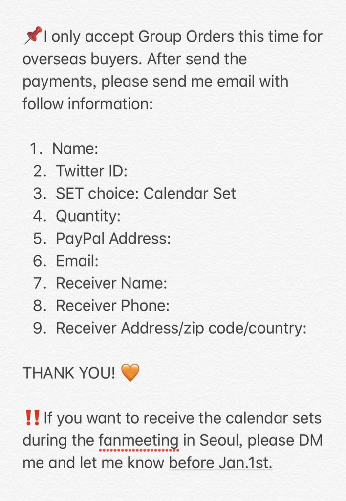 SpringSunshineW's tweet photo. MSS 2019 SEASONS GREETINGS 
🧡 Dear J 🧡/ Sorry it’s coming little late this year. 🙏

More details please check👇

Anyone who wants to do G.O plz DM me:) THANK YOU 😊 

🔺Order Deadline: ~Dec. 25th https://t.co/3BpqsElUbw
