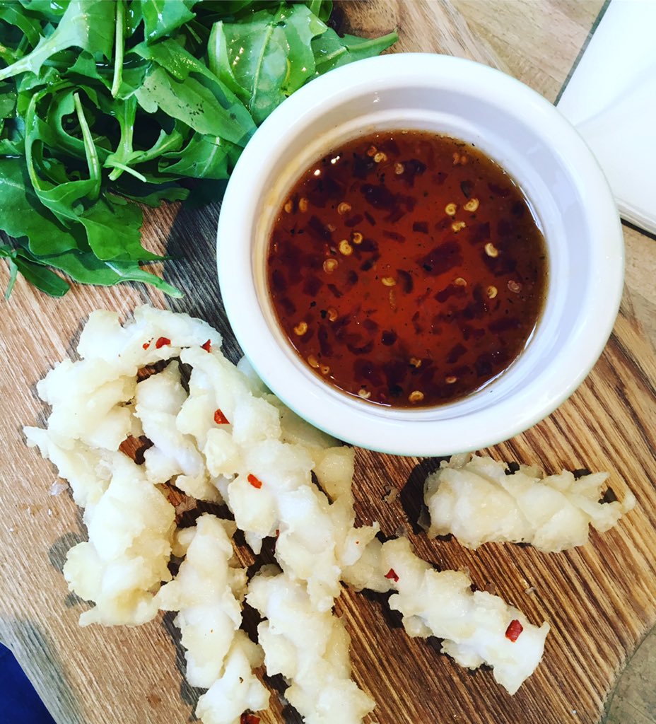 Chilli squid on the menu today, perfect for lunch 🦑🌿✨ #notjustpizza