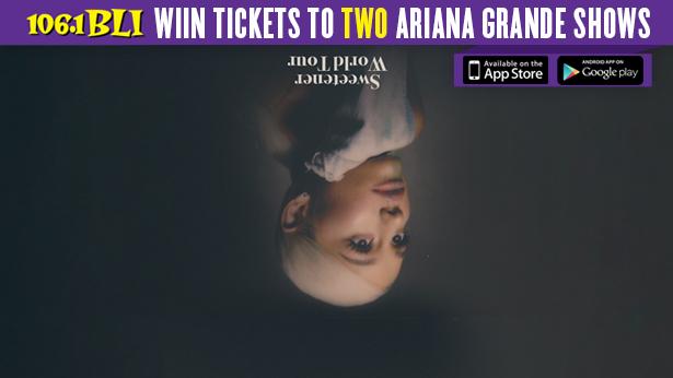 1061BLI's tweet photo. Not one show but a chance to win tickets to two shows, and see #ArianaGrande! #Sweetner  https://t.co/RIYJW8Gujw @DJTYLERB https://t.co/LGsHtQIywB