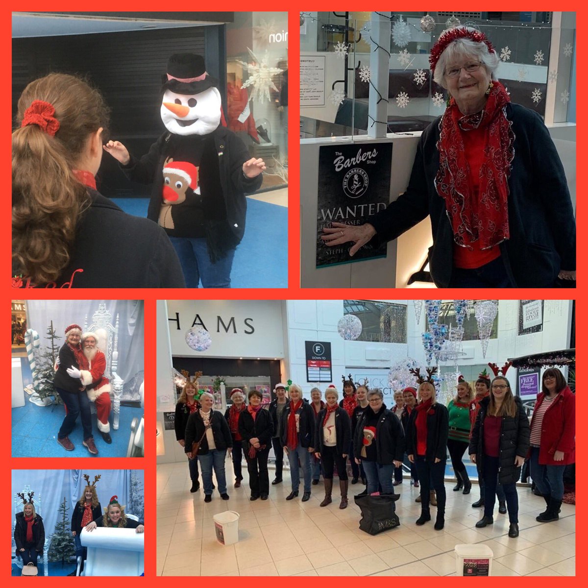 Great singout today at <a href="/FishergateSC/">Fishergate Shopping Centre</a> in #Preston. Thanks to everyone who dropped a coin in our buckets! We’ll be back again next Saturday. #ChristmasIsComing 🌹🎄