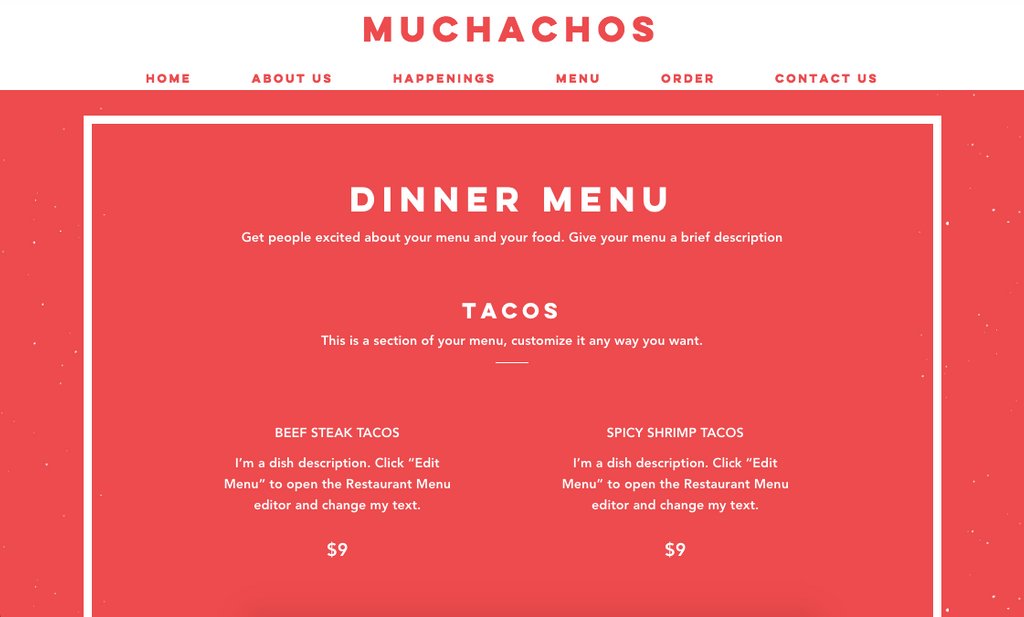 WixTutorials's tweet image. Restaurant? Use this WIX website template to design an amazing website that includes your menu for hungry website visitors.