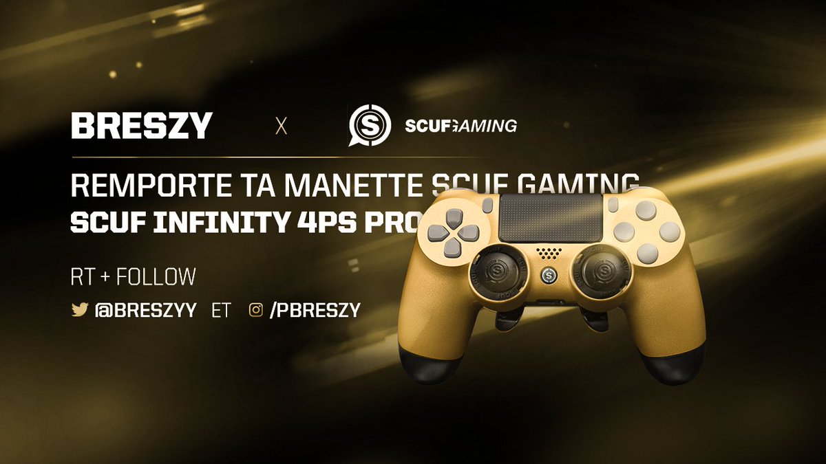 Breszy's tweet image. 🎮 #CONCOURS - Gagne ta manette SCUF édition GOLD ! 🌟

Pour participer :
🔸 #RT ce tweet
🔸 #Follow moi @Breszyy
🔸 #Follow moi sur Instagram : instagram.com/pbreszy/ 

Tirage au sort le 06/01/2019 ! Bonne chance à tous 👊