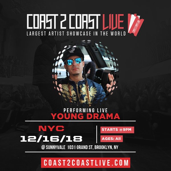 I'm performing at NYC All Ages Edition 12/16/18 to win $50K Grand Prize! #Coast2Coast