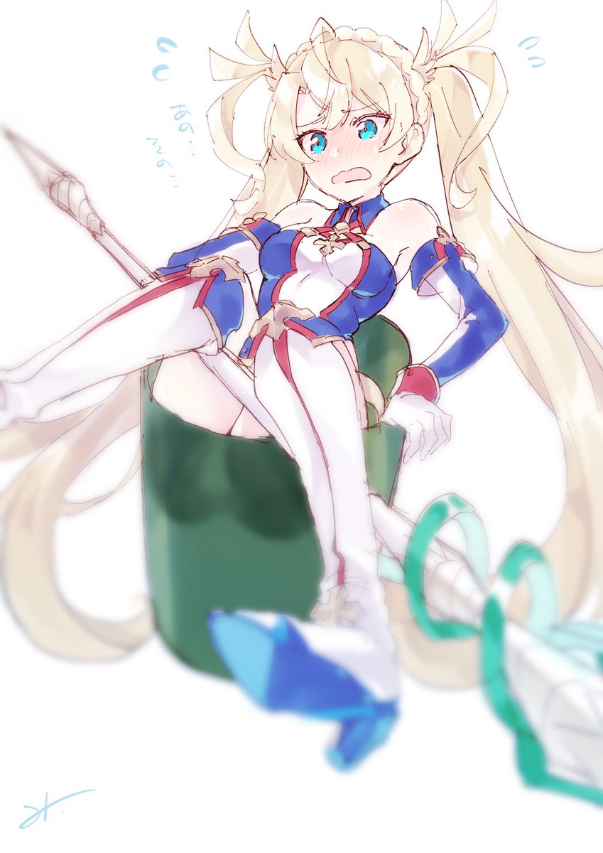 みつはしたえこ Sur Twitter なんかゴミ箱にはまってしまったブラダマンテちゃん Fgo
